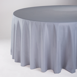 120" ROUND TABLECLOTH SILVER