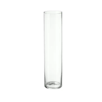 40"H X 8" CLEAR GLASS CYLINDER VASE