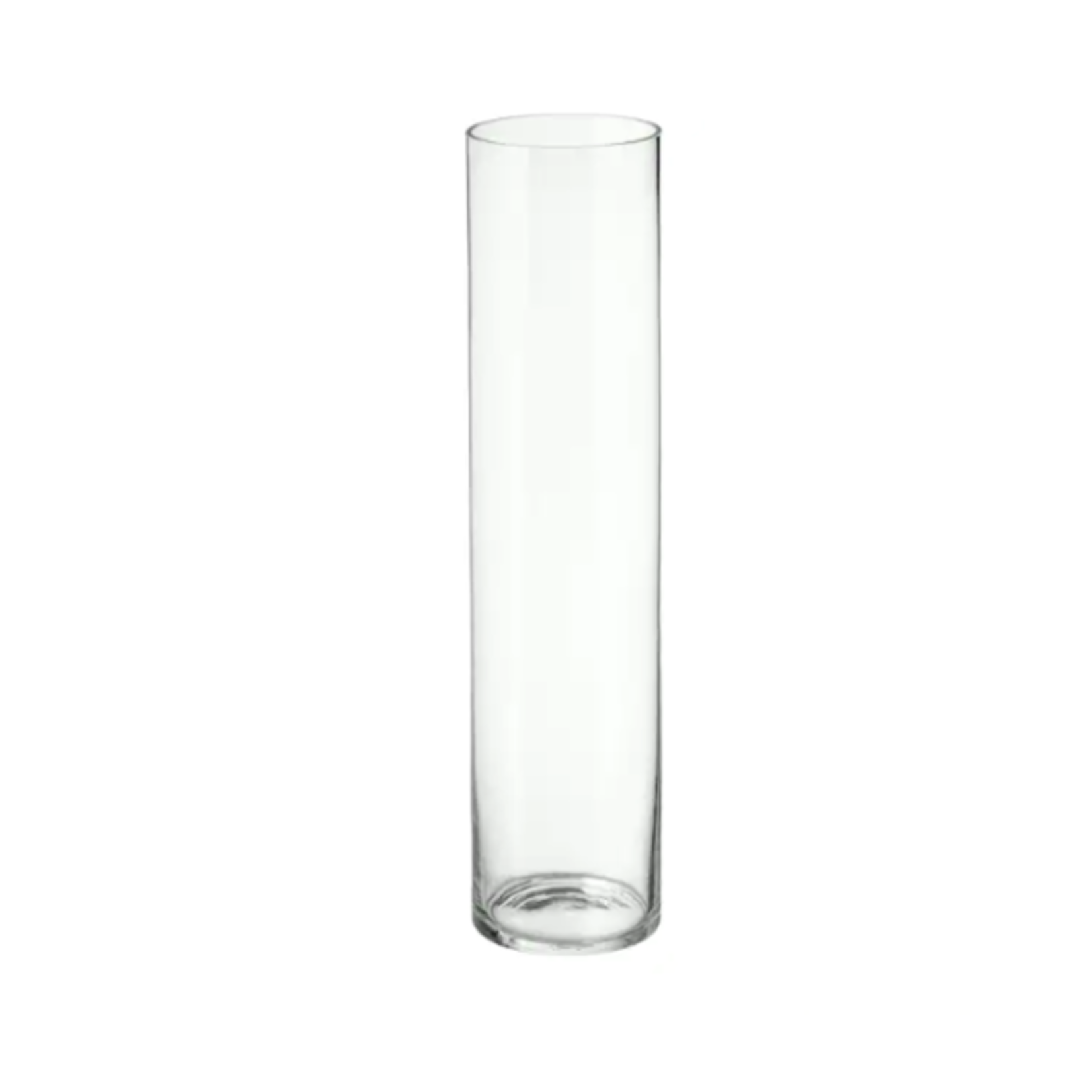 40"H X 8" CLEAR GLASS CYLINDER VASE