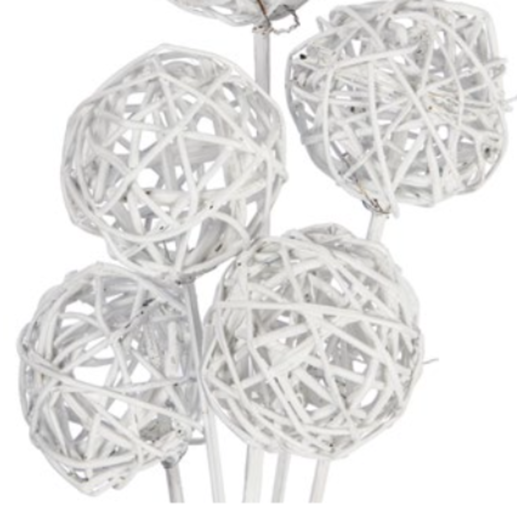 WHITE BRANCH BALLS, 5 PC, 2.5" - 3.5"