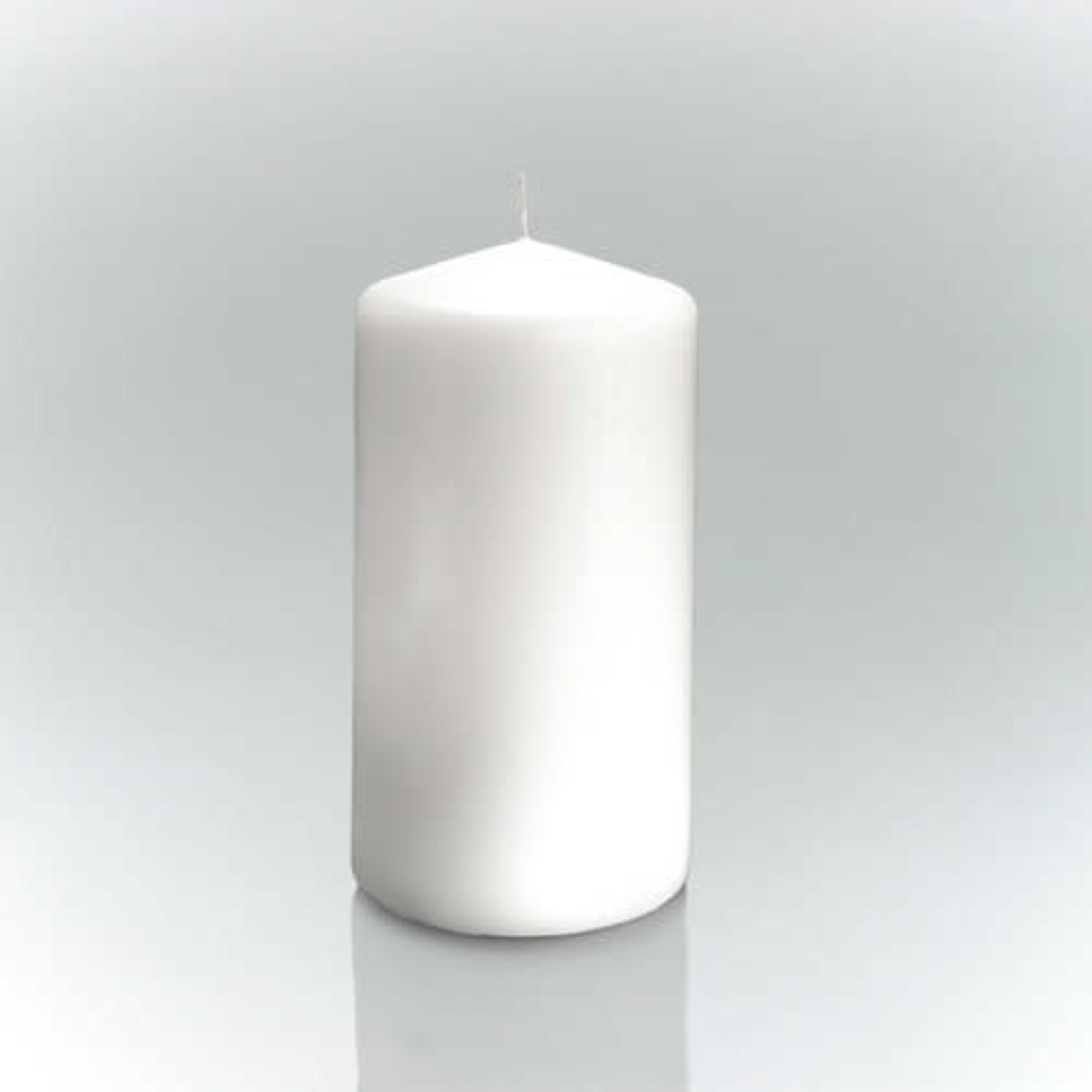 6"h x 2" , WHITE Round Pillar Candle