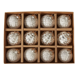 3.25”d GLASS ,  CHRISTMAS ORNAMENTS, reg $34.99