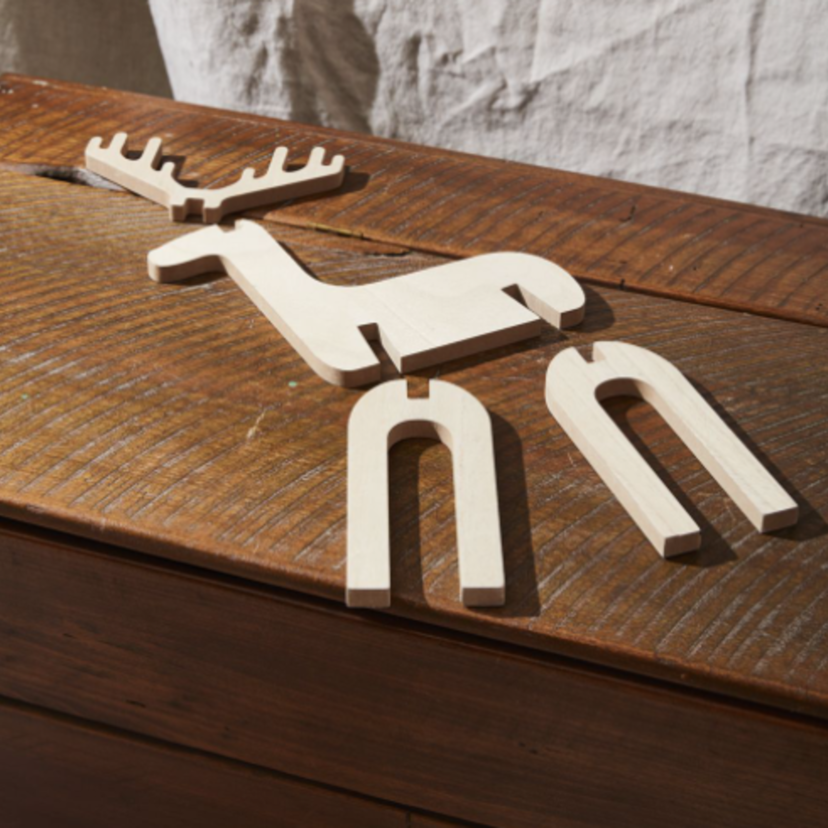 9.5”H X 5.5” X 4.25” NATURAL FIBER BLITZEN REINDEER, reg $5.99