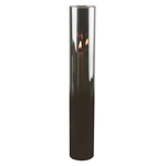 14”H X 2.35” BLACK SMOKED GLASS CHIMNEY (OPEN AT THE BOTTOM AND THE TOP)
