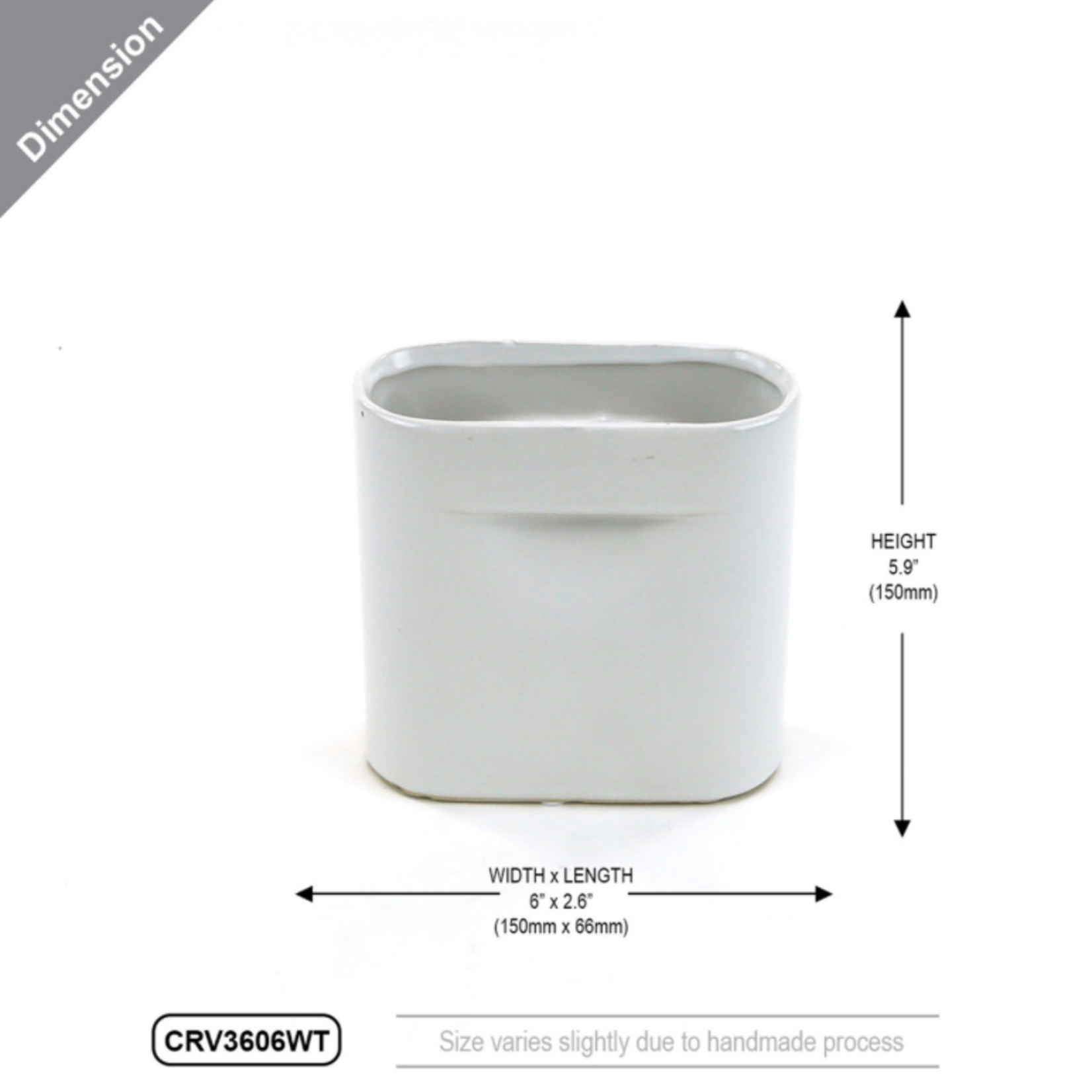 40% off was $13 now $7.79. 6”H X 6” X 2.6” MATTE WHITE CERAMIC PORTFOLIO VASE