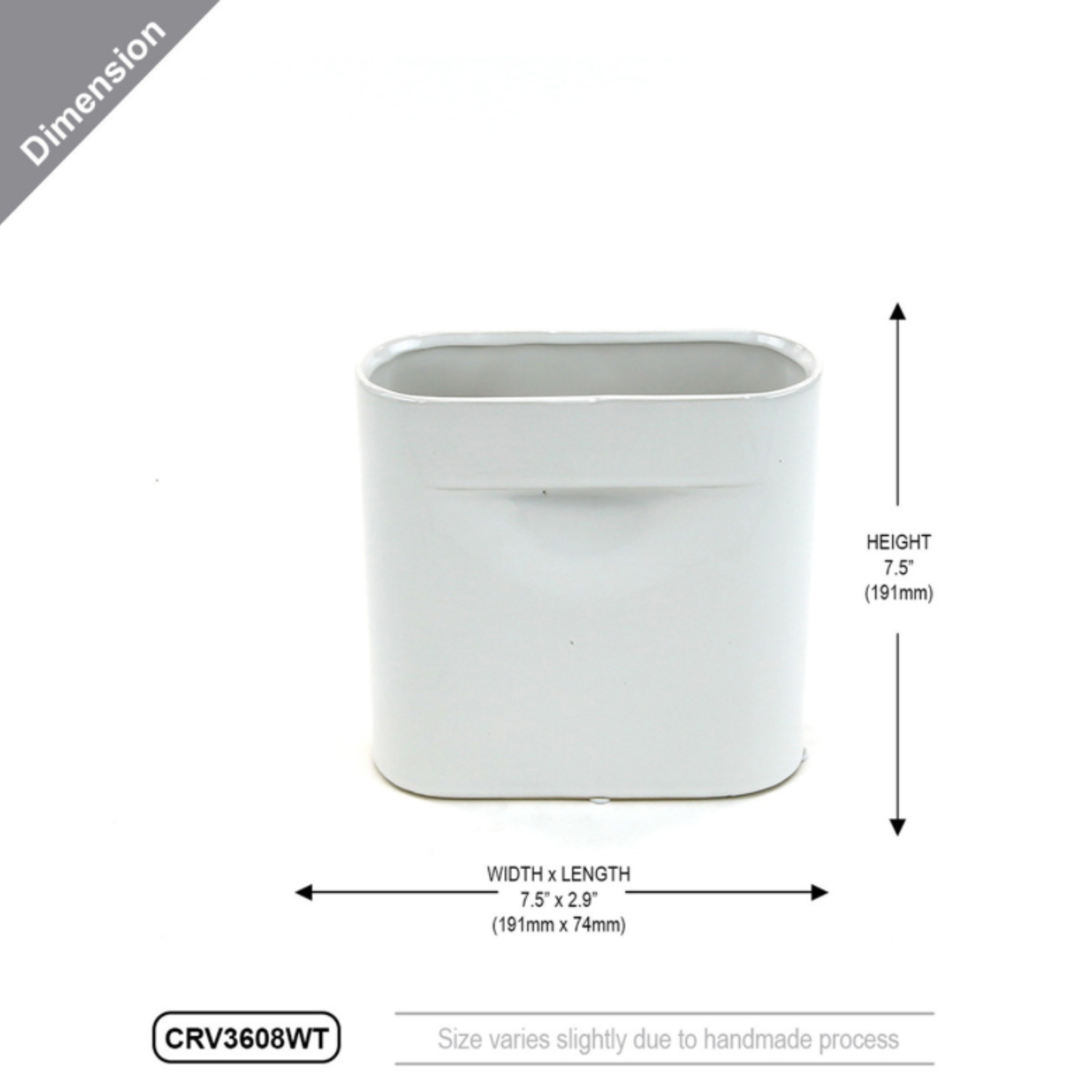 40% off was $20 now $12. 7.5”H X 7.5” X 3” MATTE WHITE CERAMIC PORTFOLIO VASE