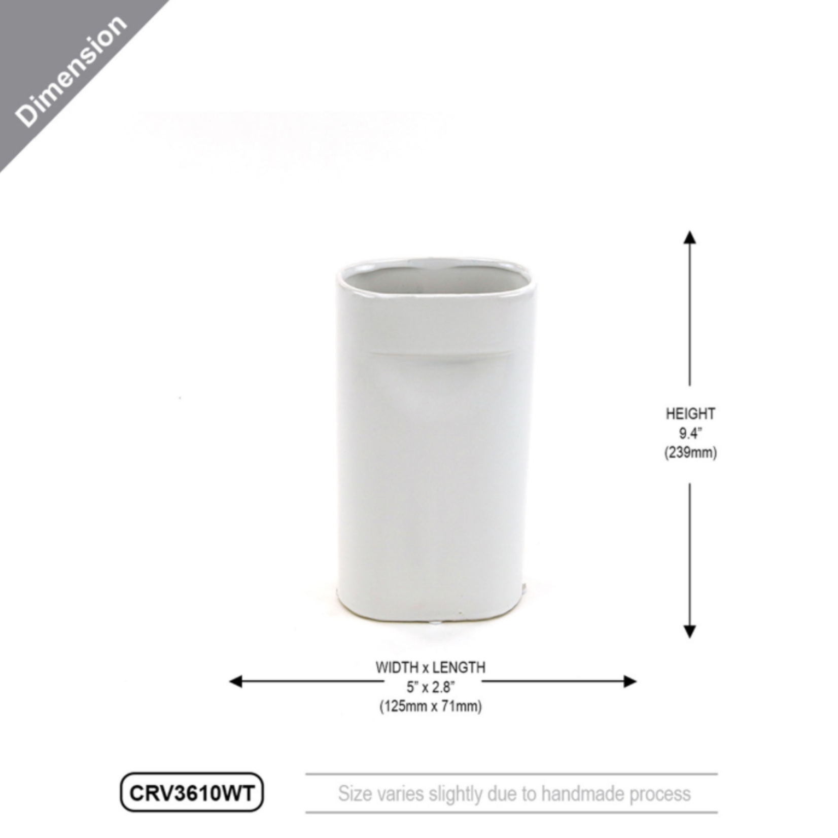 40% off was $20 now $12. 9.5”H X 5” X 2.75” MATTE WHITE CERAMIC PORTFOLIO VASE