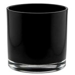 5” X 5” BLACK GLASS CYLINDER