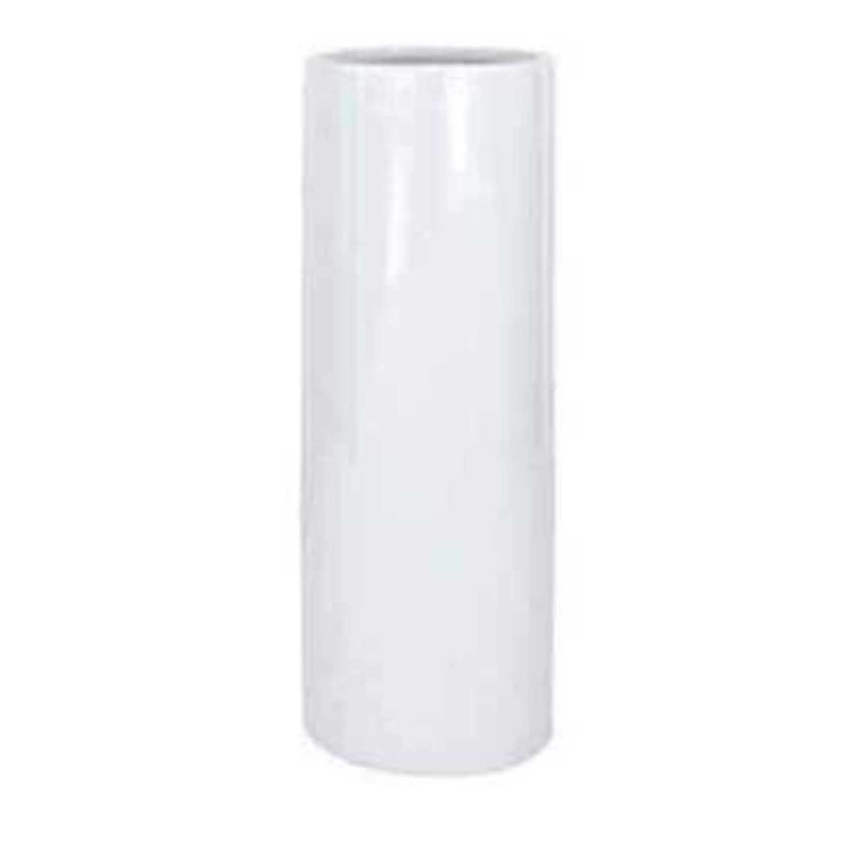 12”H X 5” MATTE WHITE CERAMIC CYLINDER