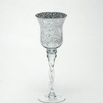 40% off was $13 now $7.79. 5" Opening X 14” H SILVER Candleholder / Glass Vase,  Footed,