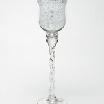 40% off was $15 now $9. 5" Opening X 16" H SILVER Candleholder / Glass Vase,  Footed,