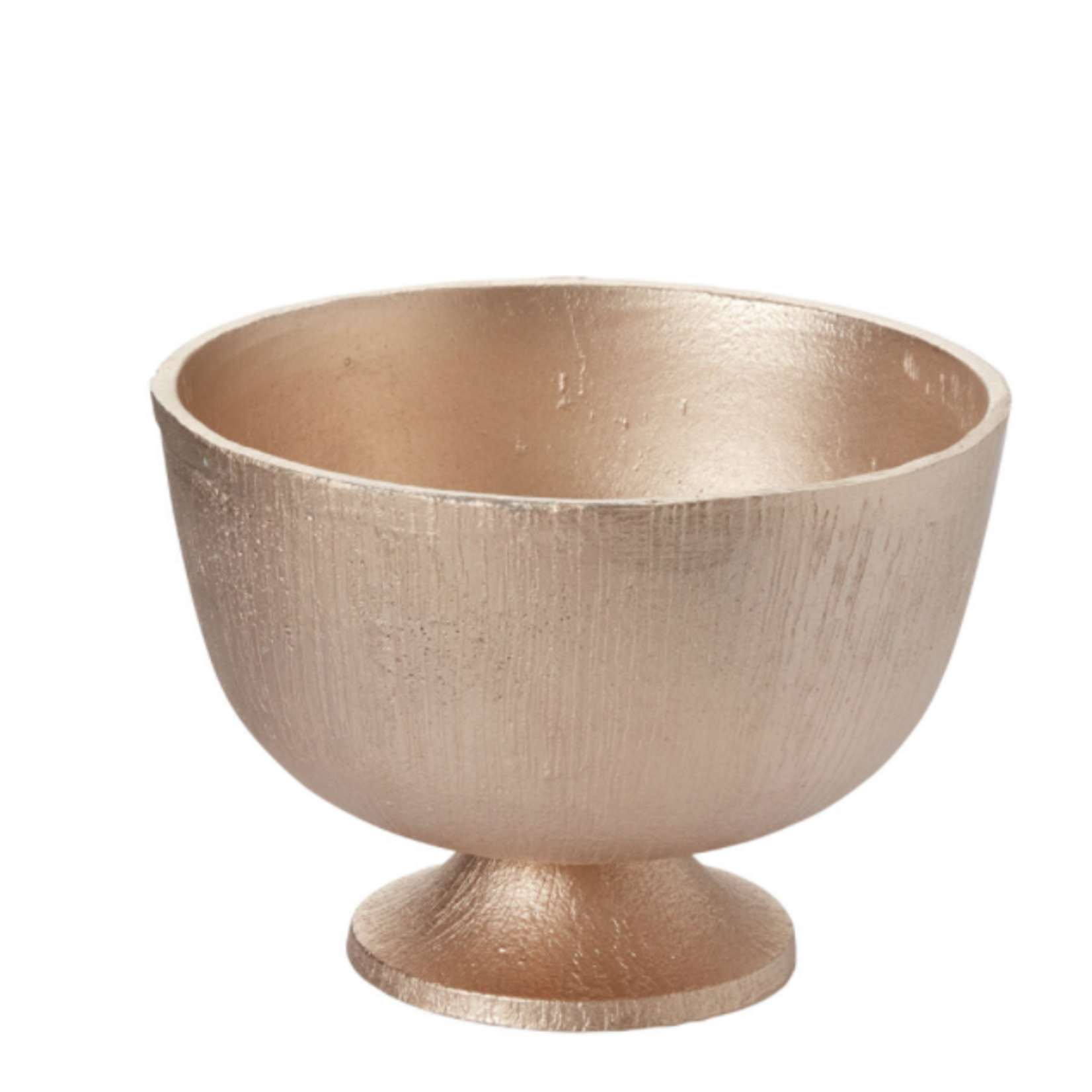 5.75"H X 8" CHAMPAGNE METAL CALEDONIA COMPOTE