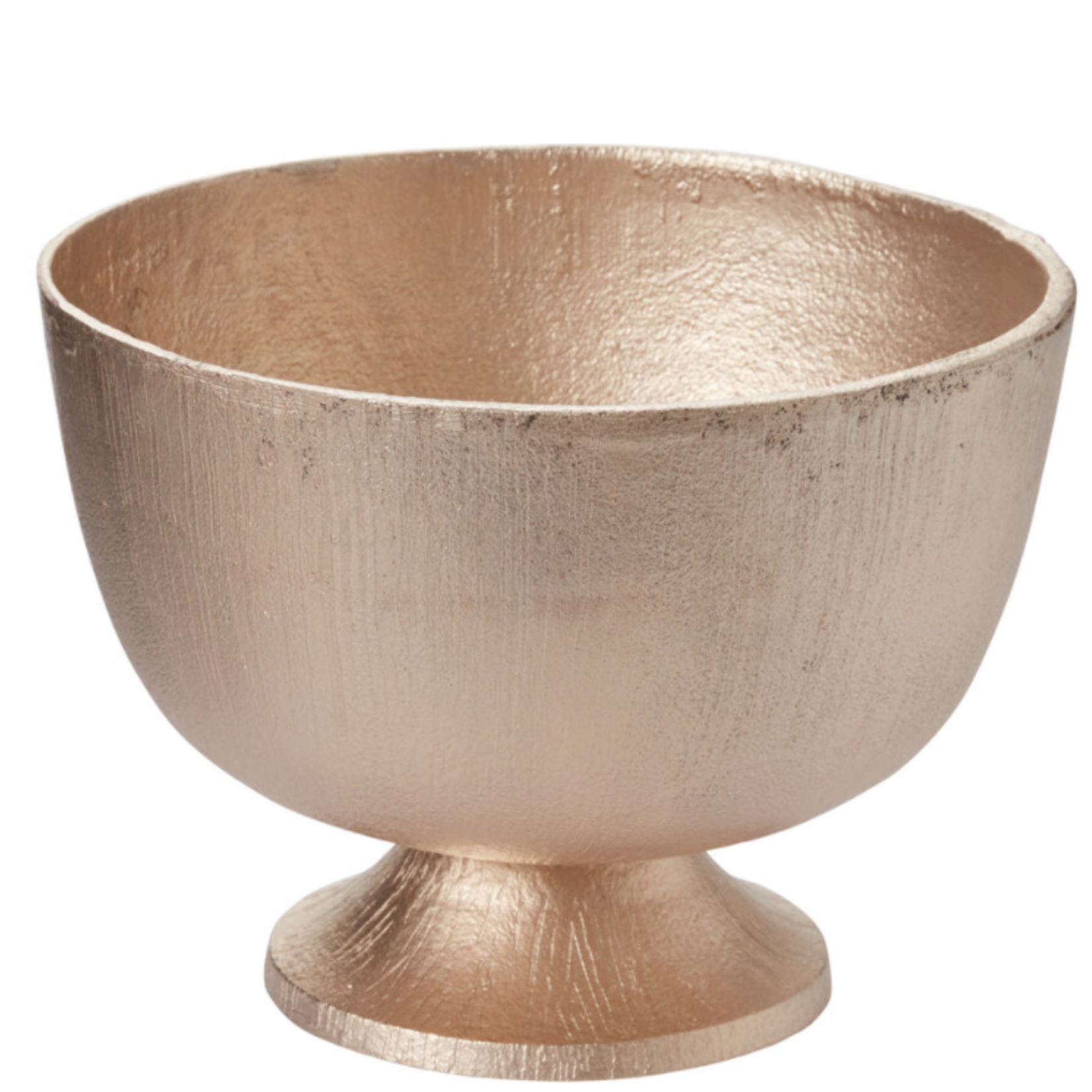 7"H X 9.5" CHAMPAGNE METAL CALEDONIA COMPOTE