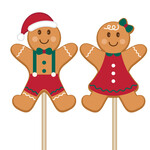 GINGERBREAD BOY OR GIRL 20" STICK (PRICER PER EACH, BOX COMES ASSORTED WITH BOY AND GIRL)