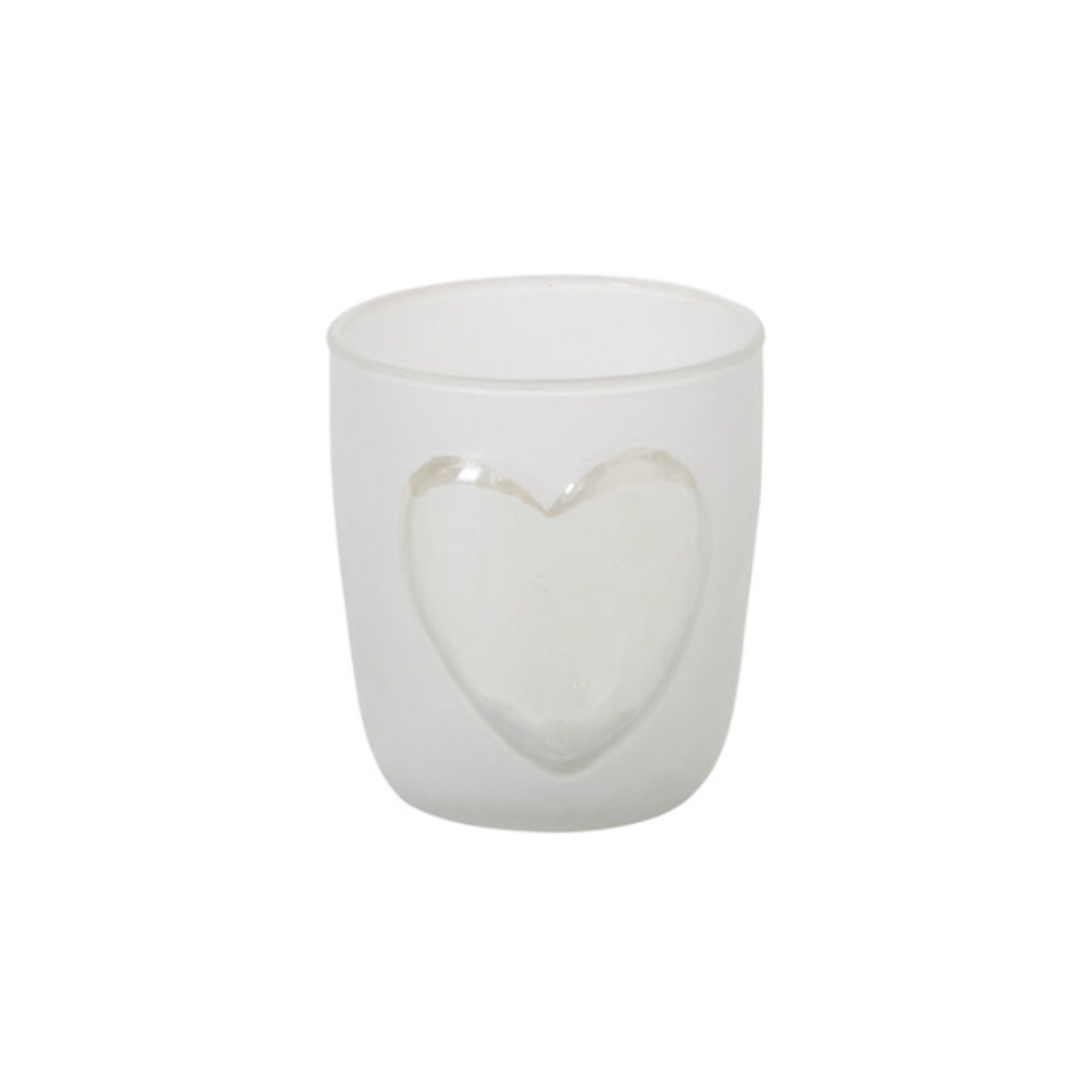 50% off was $6.40 now $3.20. 3.5”H X 3” GLASS HEARTS AGLOW VASE/VOTIVE
