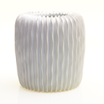 7.25"H X 7" WHITE CERAMIC HAVEN  VASE