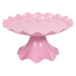 9½" x 5¼" PLASTIC RUFFLE EDGE TREAT STAND- PINK