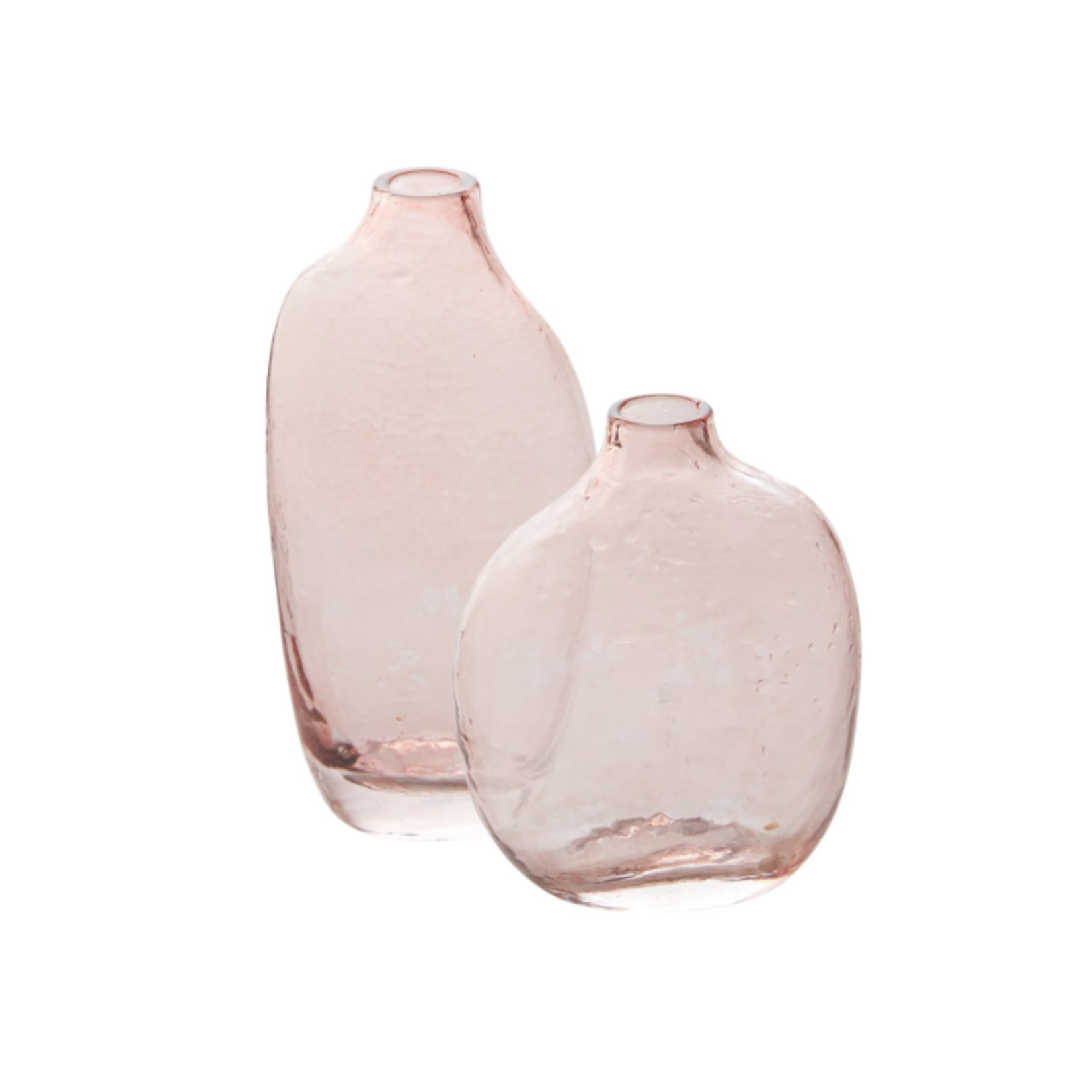 4.25”H X 2.25” PINK GLASS BRIELLE BUDVASE