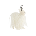 3.54"x 1.97"x 5.12"H WHITE NEVE REINDEER (SOLD IN PACKS OF TWO)