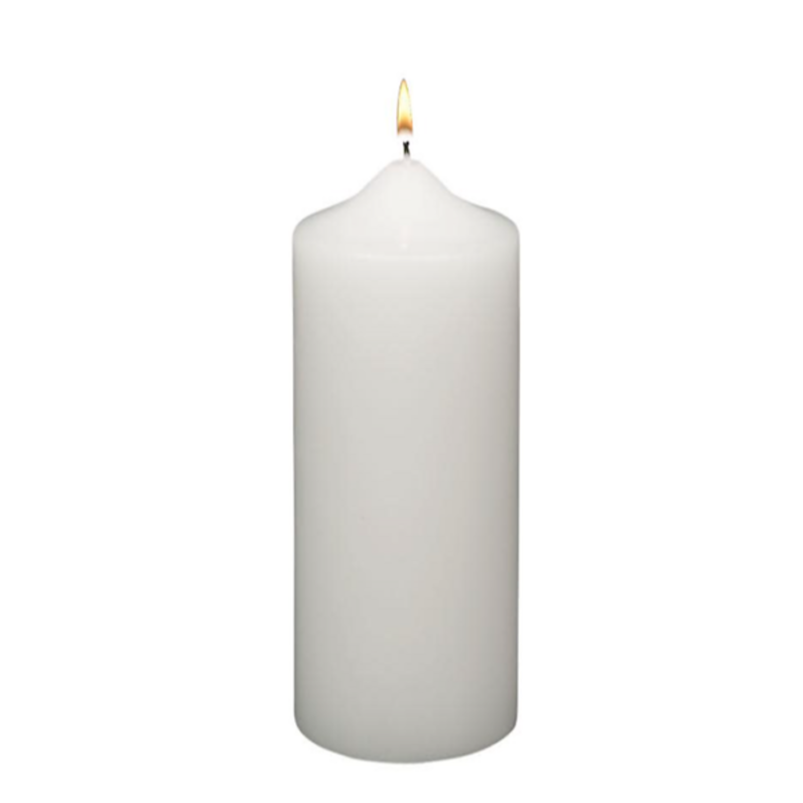 8”H X 2.8”D WHITE PILLAR CANDLE