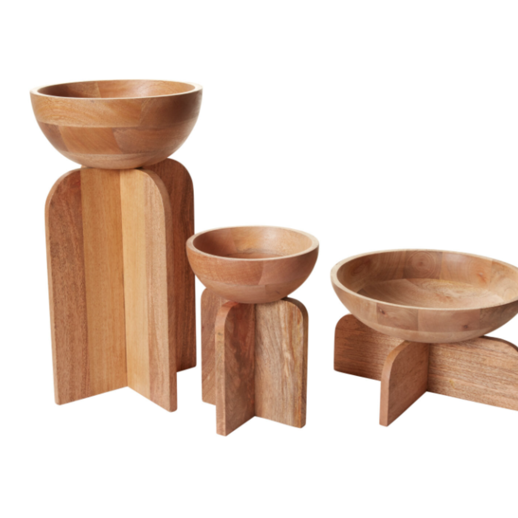 7”h x 11.5” WOOD CARLA BOWL