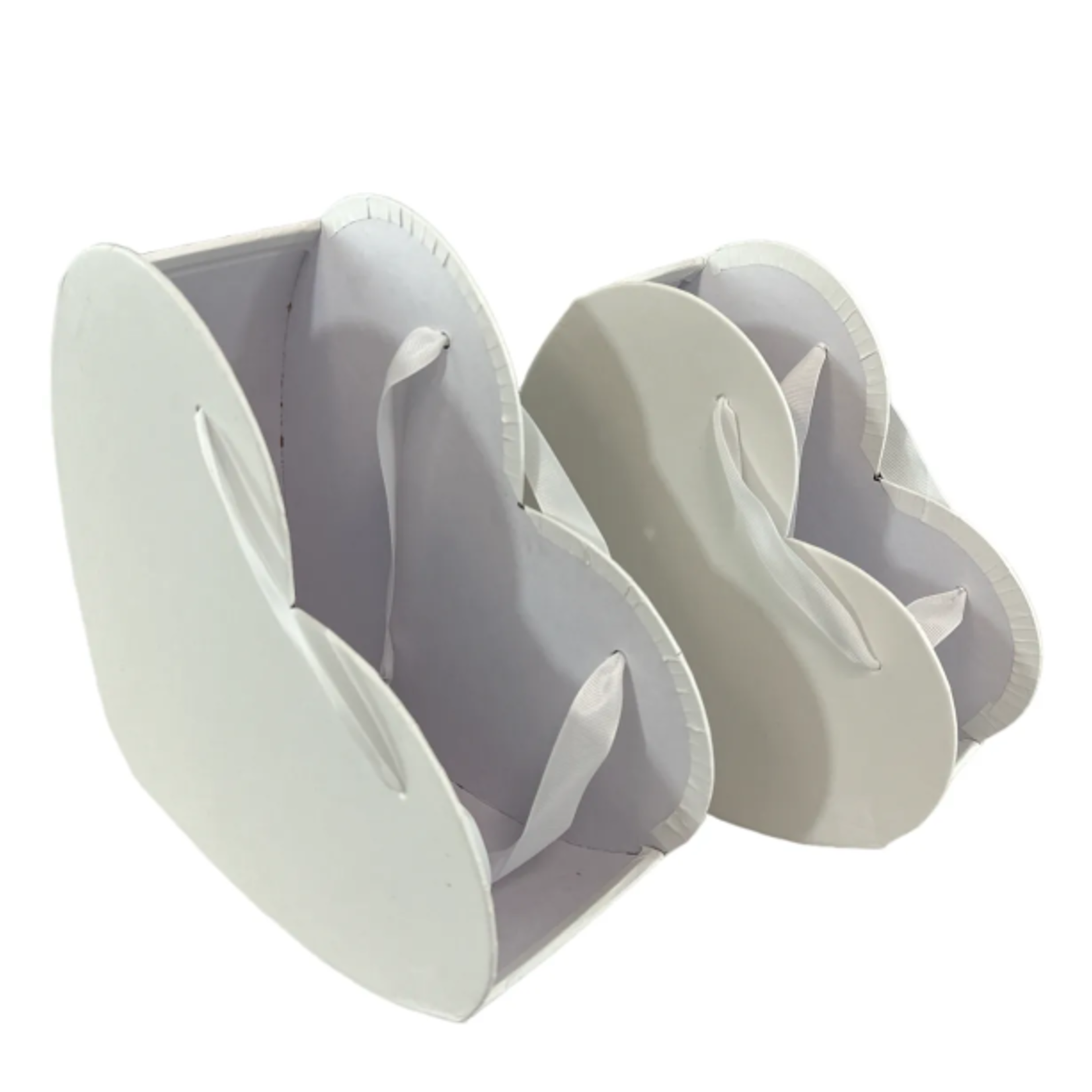 10.5" X 9.5" X 4" WHITE HEART BOX 2 PC