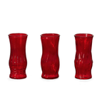 8.75”H X 4” RED RUBY CLASSIC ROSE VASE