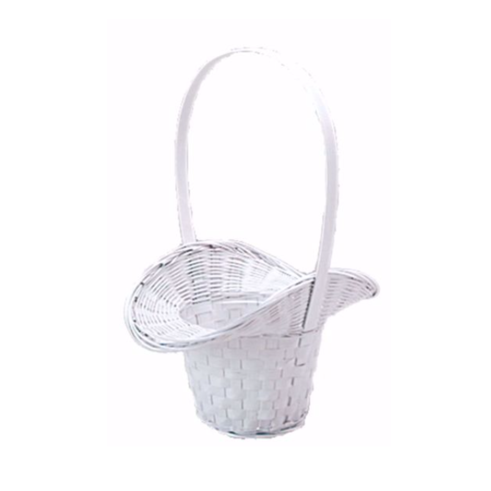 WHITE PRINCESS BASKET 4.75" Opening 3.25" High 9" x6" Flare Hard liner included