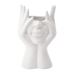 2.5" L x 1.75" W x 5" H Hands Covering Eyes Planter