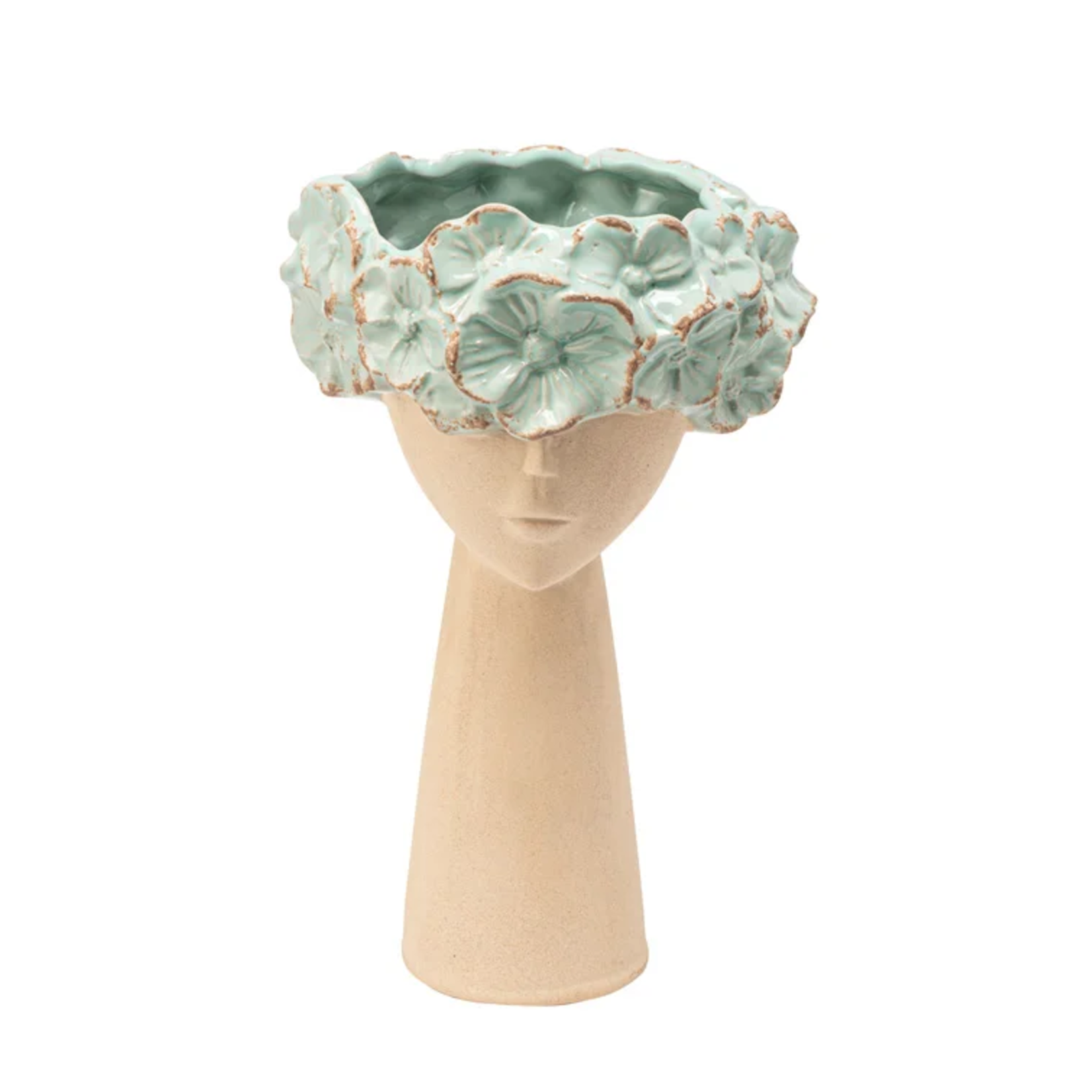 4" L x 3.75" W x 10.25" H Flower Head Vase