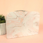 8" x 6.5" x 3.25" SMALL MARBLED SUITCASE