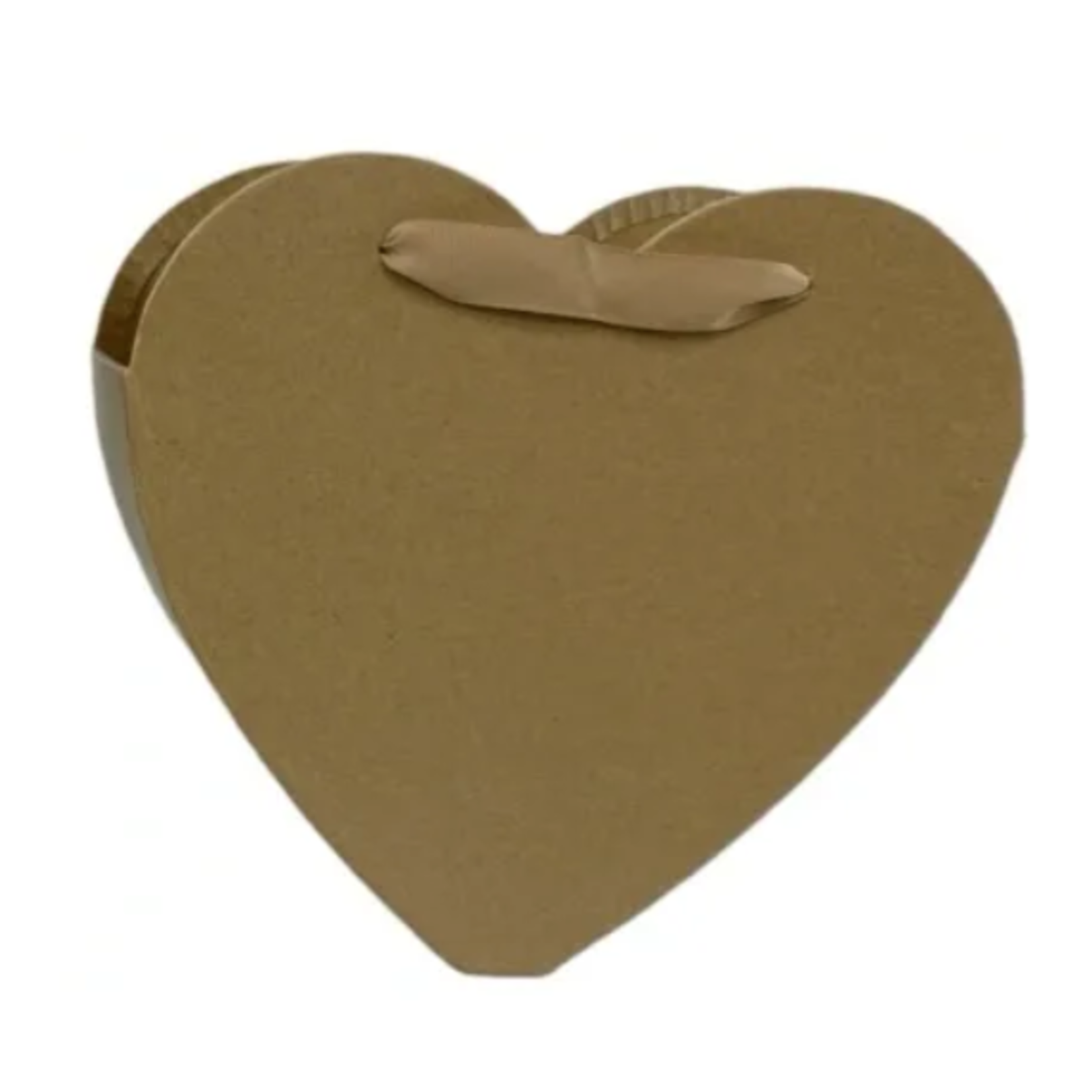 10.5" x 9.5" x 4" HEART BOX, NATURAL, LARGE 2 PCS.  N.D.