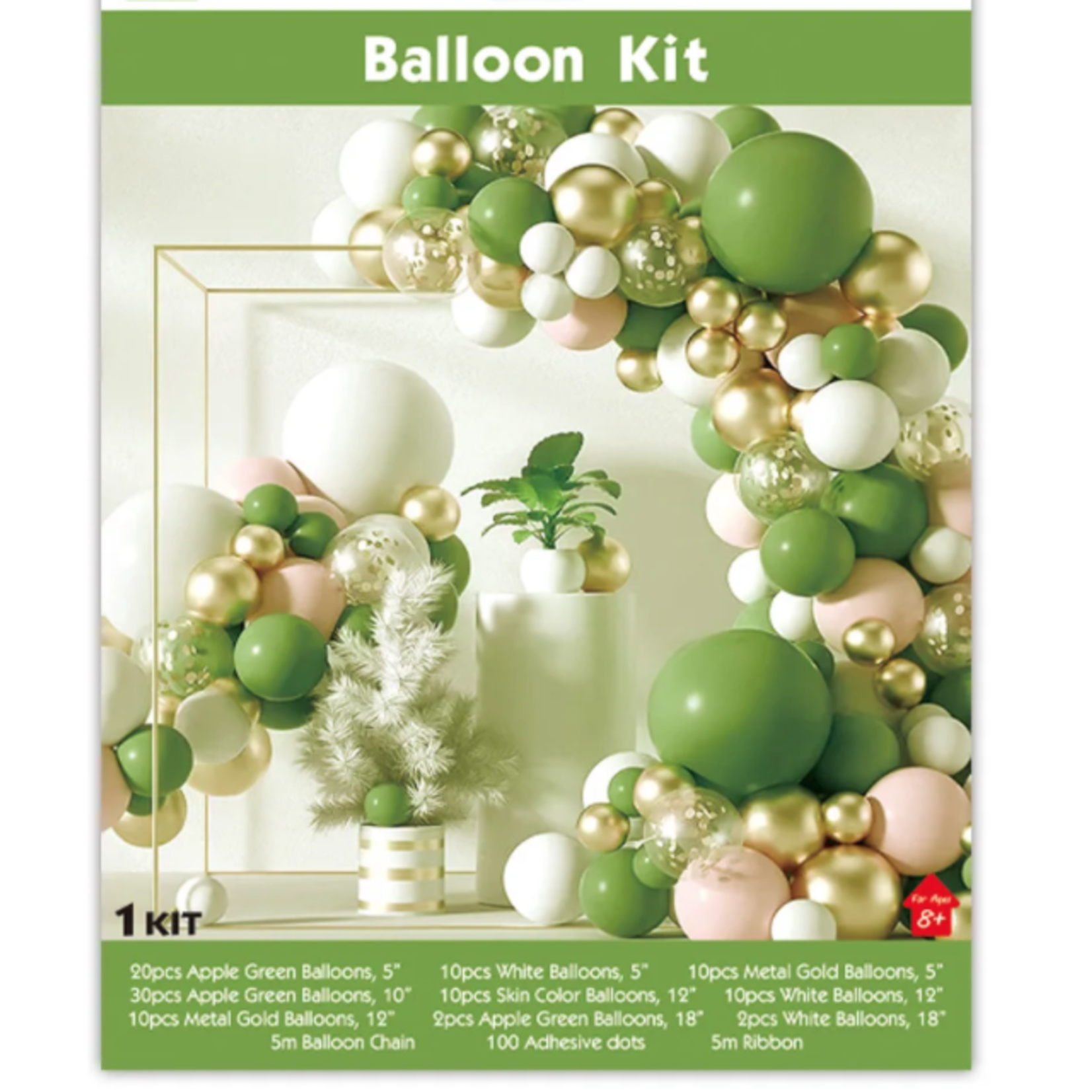 GREENS LATEX BALLON KIT MIX