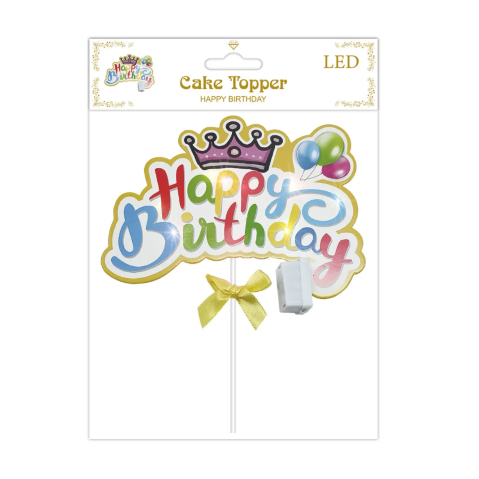 LED “HAPPY BIRTHDAY” CAKE TOPPER