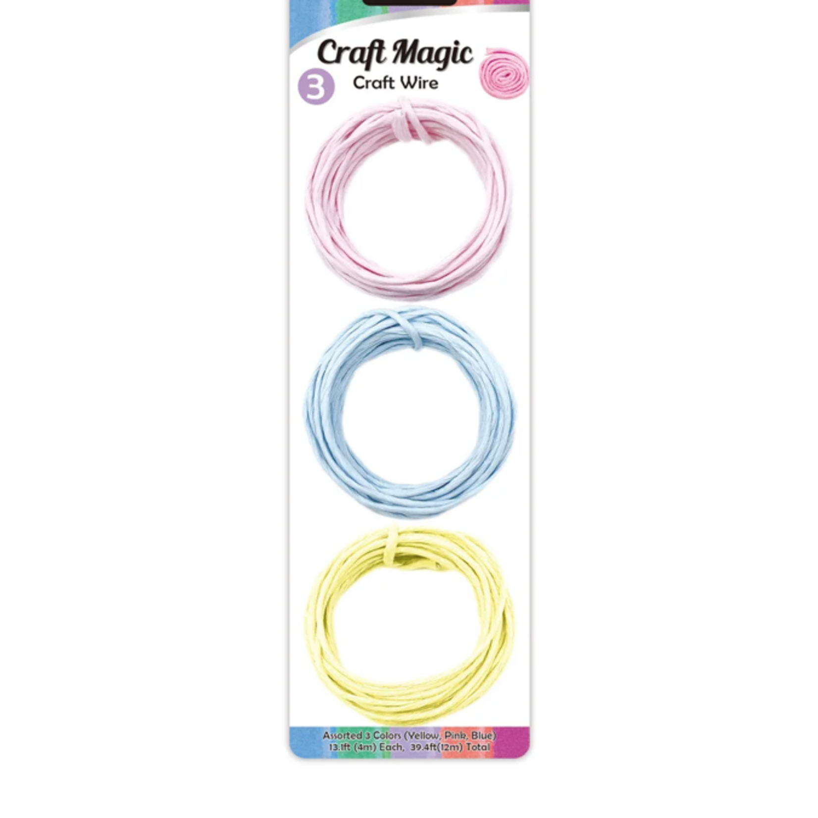3PCS 22GA GAUGE PASTEL WIRE, reg $1.89
