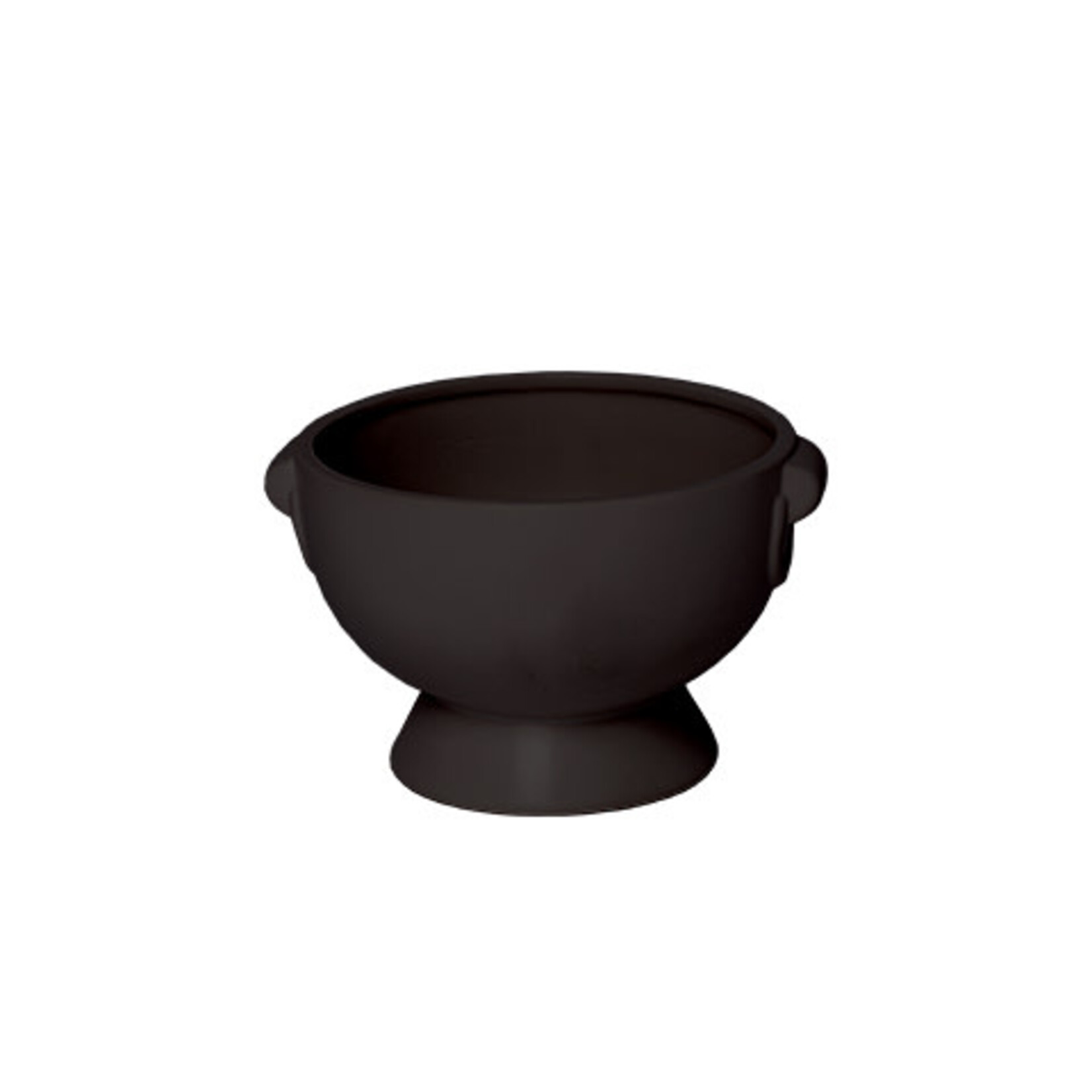 50% off was $15 now $7.49. 4.75”H X 7.75” MATTE BLACK GLAZED CERAMIC PEDESTAL POT
