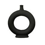 50% off was $26 now $13. 10.75’H X 9”MATTE BLACK CERAMIC RING PEDESTAL BUDVASE