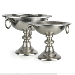 50% OFF WAS 84.99 NOW 42.49. H- 11"     D- 14.25" METAL TAZZA BOWL
