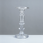 9.5”H X 4.5” CRYSTAL GLASS CANDLEHOLDER FOR PILLAR AND/OR TAPER