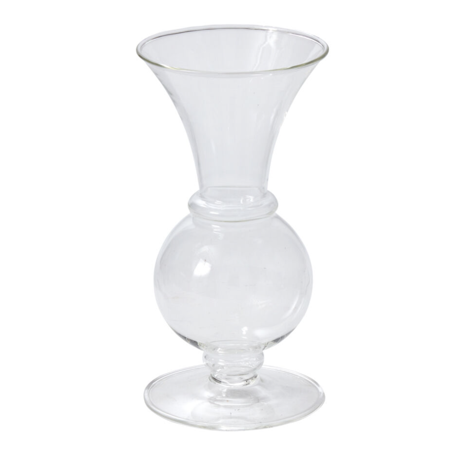 7.75”H X 4” CLEAR GLASS QUEENSLAND BUDVASE