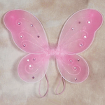 18" X 14" PINK WIRED BUTTERFLY