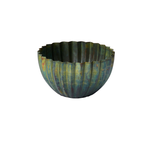 4.25”H X 7.5” GREEN METAL MONARCH BOWL