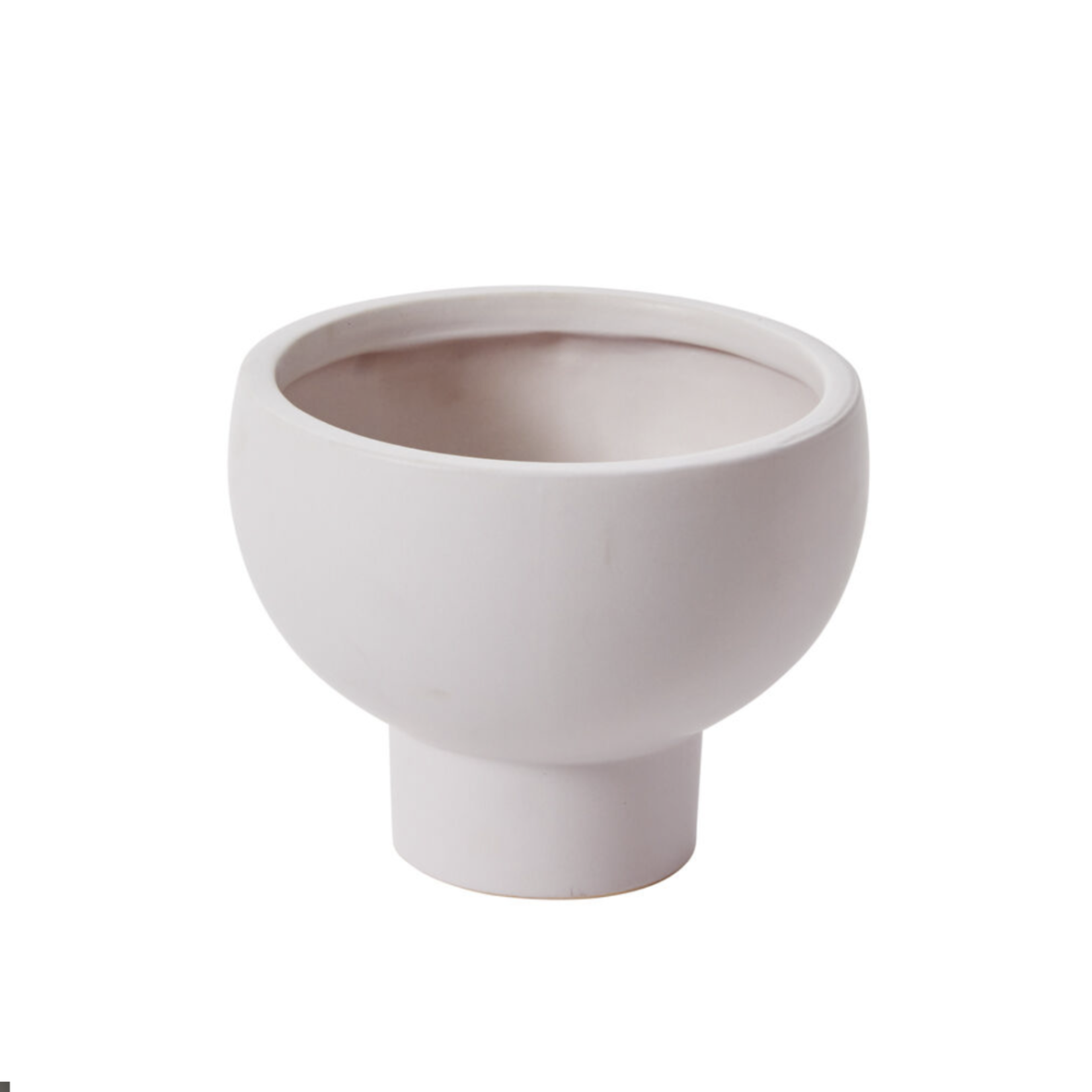 5.25”H X 6.5” LIGHT PURPLE CERAMIC CAPRICORN COMPOTE