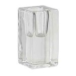 3”H X 1” OPEN CLEAR GLASS TAPER CANDLE HOLDER