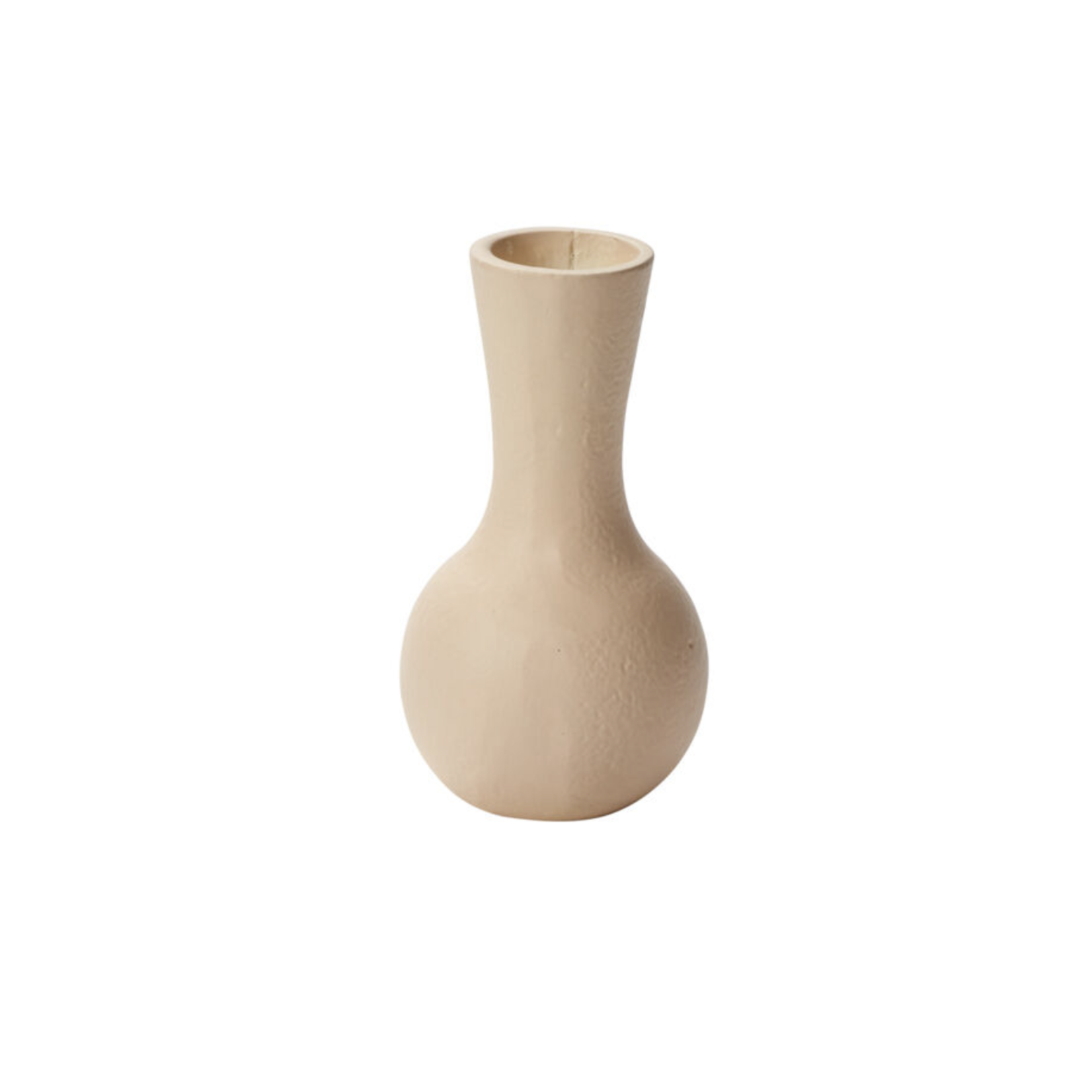 4.75”H X 2.75” OFF-WHITE METAL SHERWOOD BUDVASE