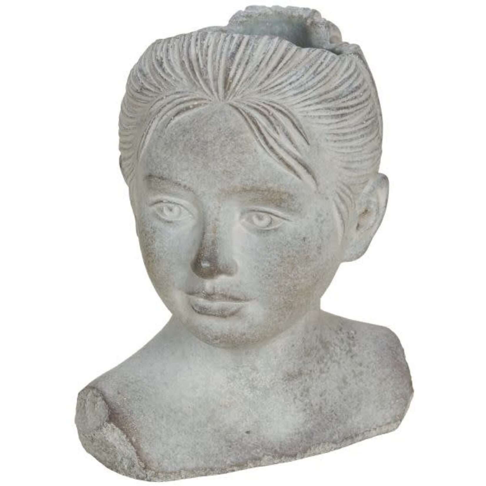 9" CEMENT YOUNG GIRL STATUE