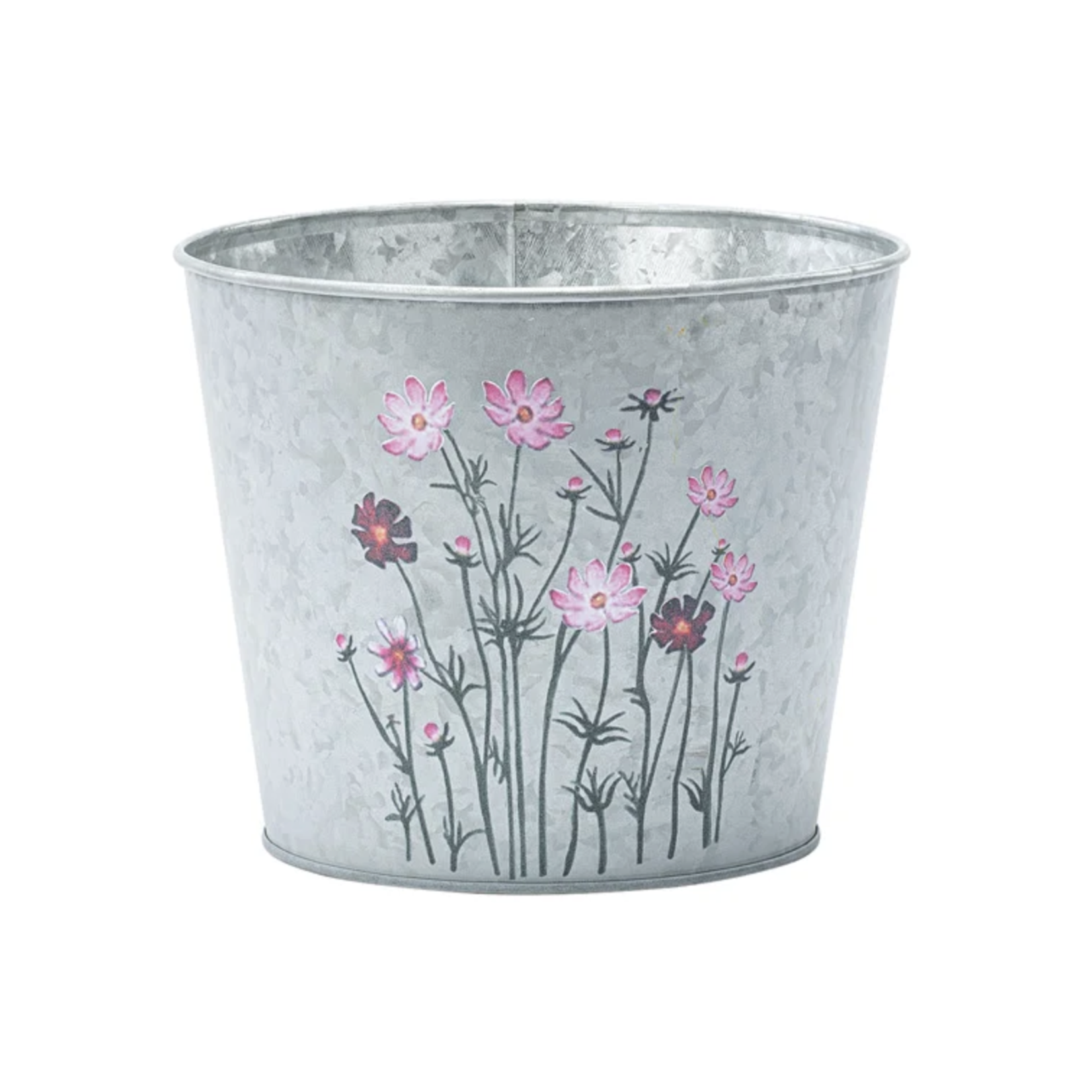 6.5"H X 7" PINK FLOWERS POT COVER, REG  $7.99