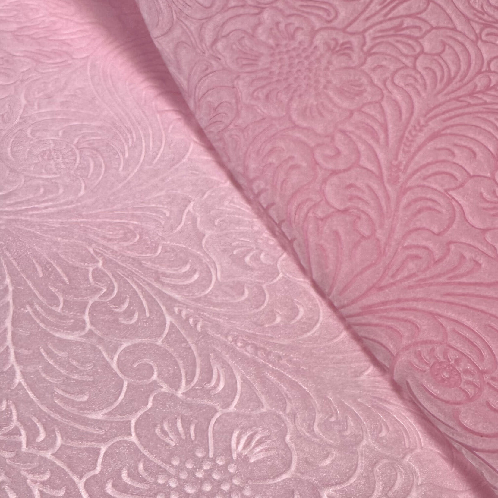PINK FLOWER WRAP EMBOSSED 20" X 20" , 100 PIECES