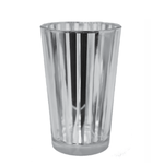 75% off was $4.99 now $1.25.  4”H X X 2.75” SILVER PARTY STRIPE VOTIVES