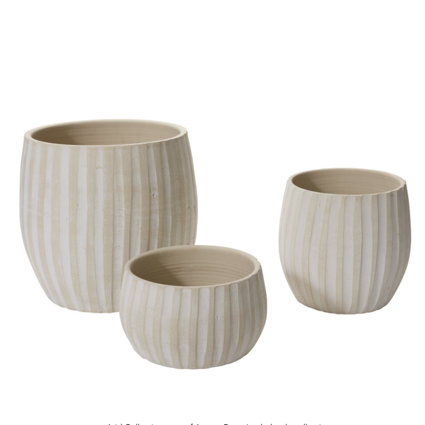 6.25”H X 10.25” TAN CERAMIC ARID POT/VASE BOWL